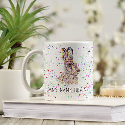 Personalised Hare Mug - Wild Rabbit Mug for Animal Lover