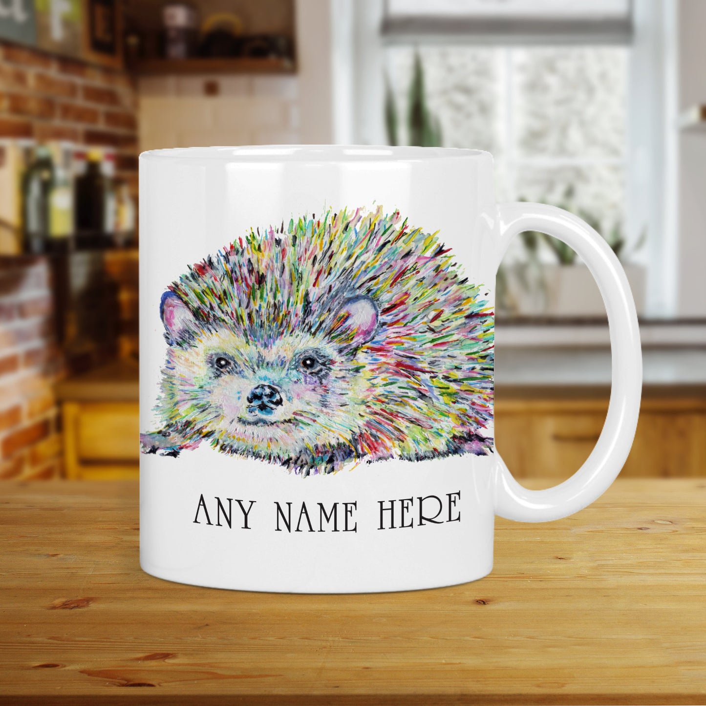 Hedgehog Mug - Personalised Hedgehog Mug Gift for Animal Lover