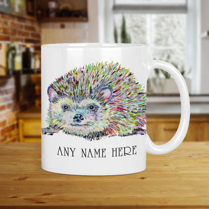 Hedgehog Mug - Personalised Hedgehog Mug Gift for Animal Lover