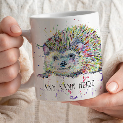 Hedgehog Mug - Personalised Hedgehog Mug Gift for Animal Lover