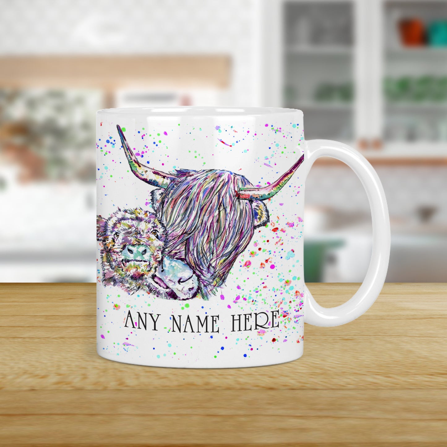 Highland Cow & Calf Mug - Scottish Coo Mug Gift for Animal Lover