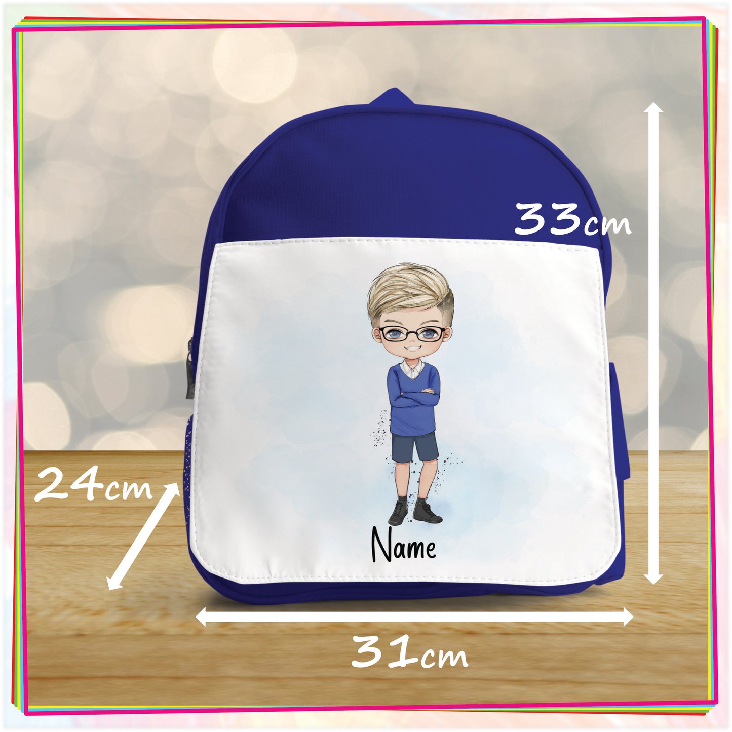 Personalised School Boy Backpack