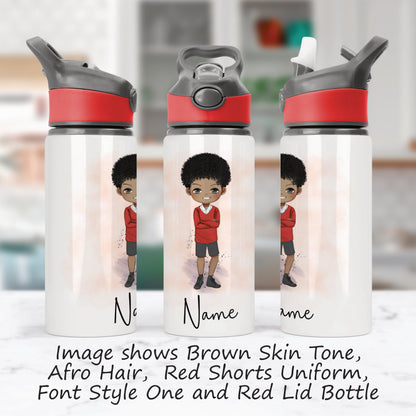 Personalised School Boy Aluminium Water Bottle