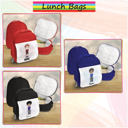 Personalised School Boy Bottle, Backpack and Lunch Bag Bundle