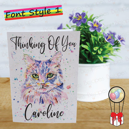 Ragdoll Cat Card - Personalised Greeting Card for Longhaired Cat Lover