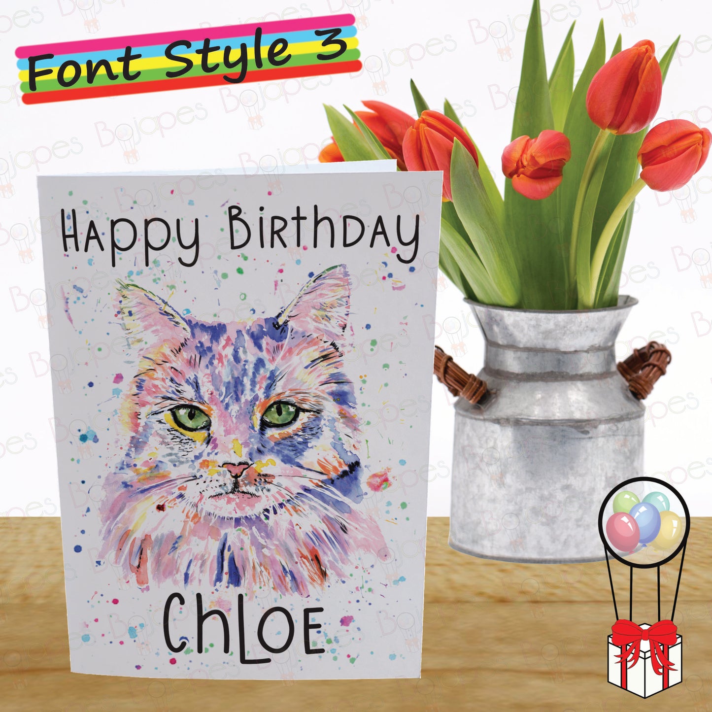 Ragdoll Cat Card - Personalised Greeting Card for Longhaired Cat Lover