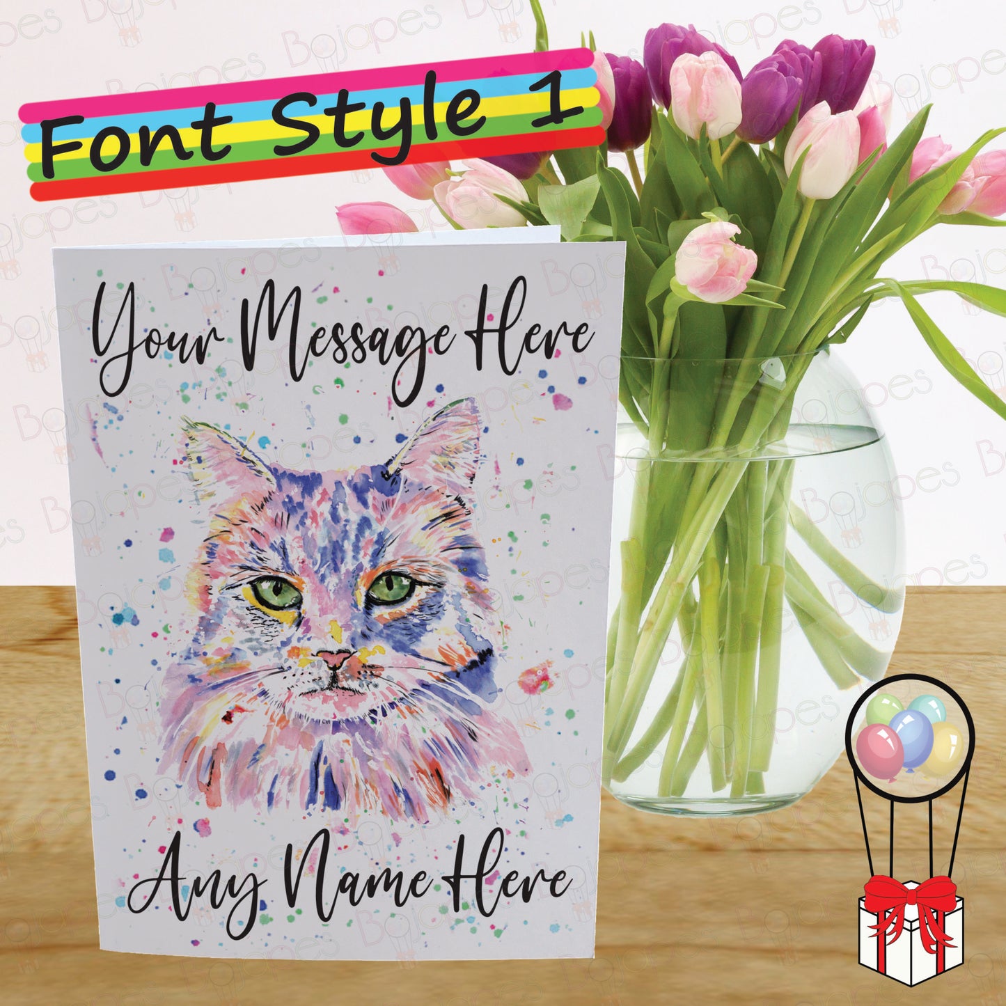 Ragdoll Cat Card - Personalised Greeting Card for Longhaired Cat Lover