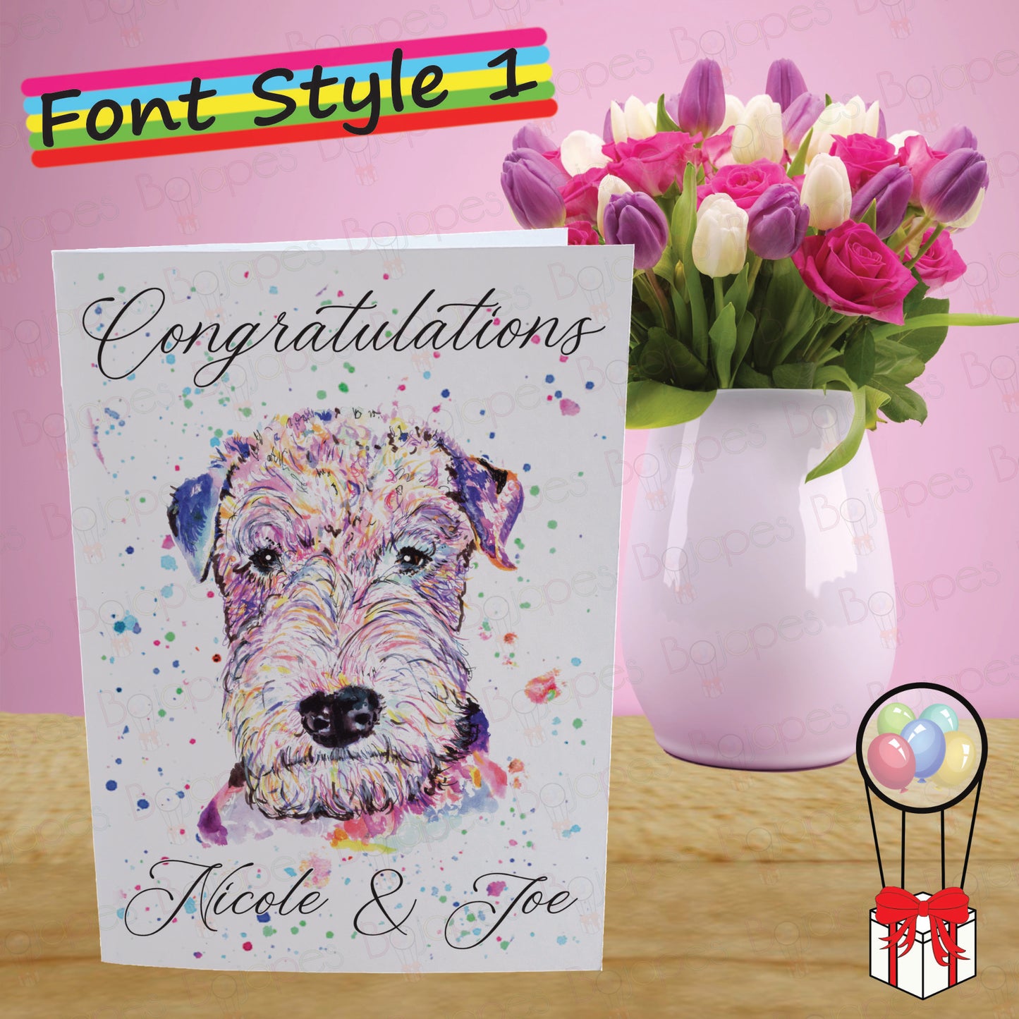 Lakeland Terrier Card - Personalised Greeting Card for Dog Lover