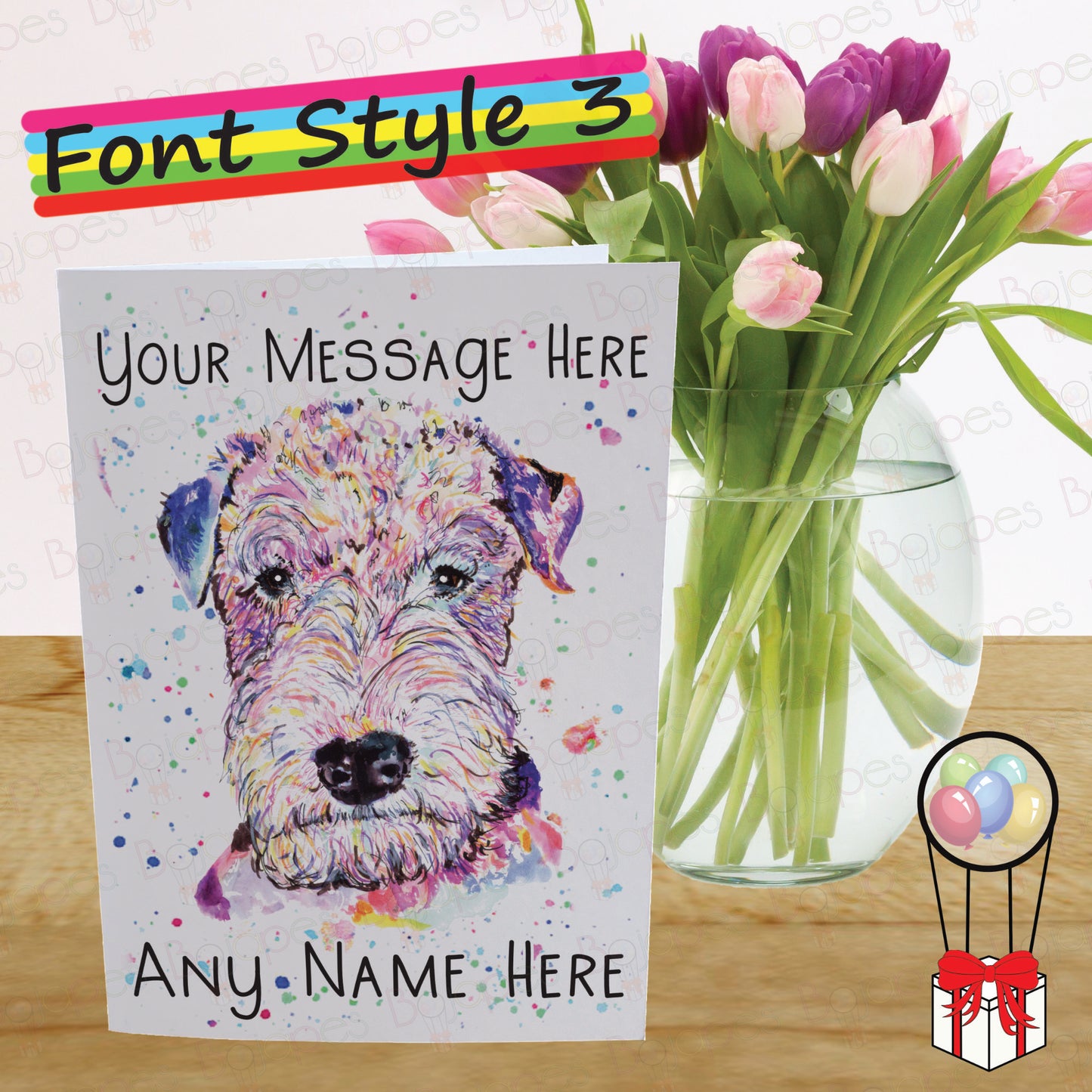 Lakeland Terrier Card - Personalised Greeting Card for Dog Lover