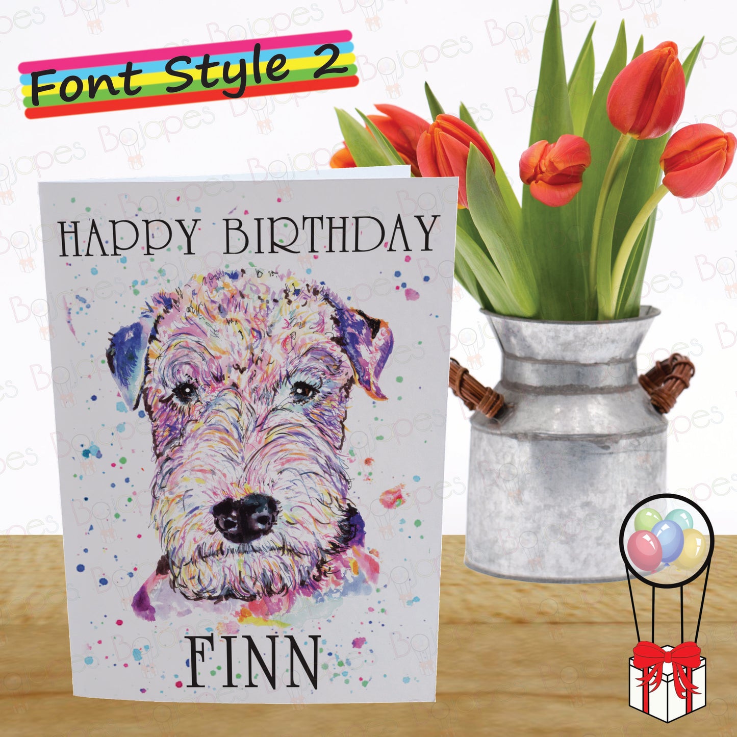 Lakeland Terrier Card - Personalised Greeting Card for Dog Lover