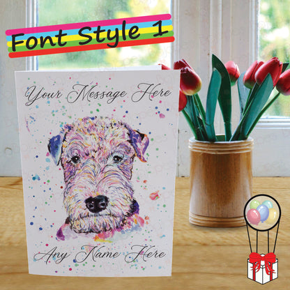 Lakeland Terrier Card - Personalised Greeting Card for Dog Lover