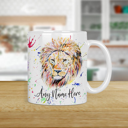 Personalised Lion Mug - Mug Gift for Wild Animal Lover