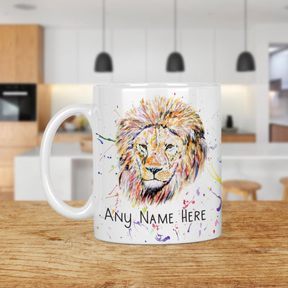 Personalised Lion Mug - Mug Gift for Wild Animal Lover