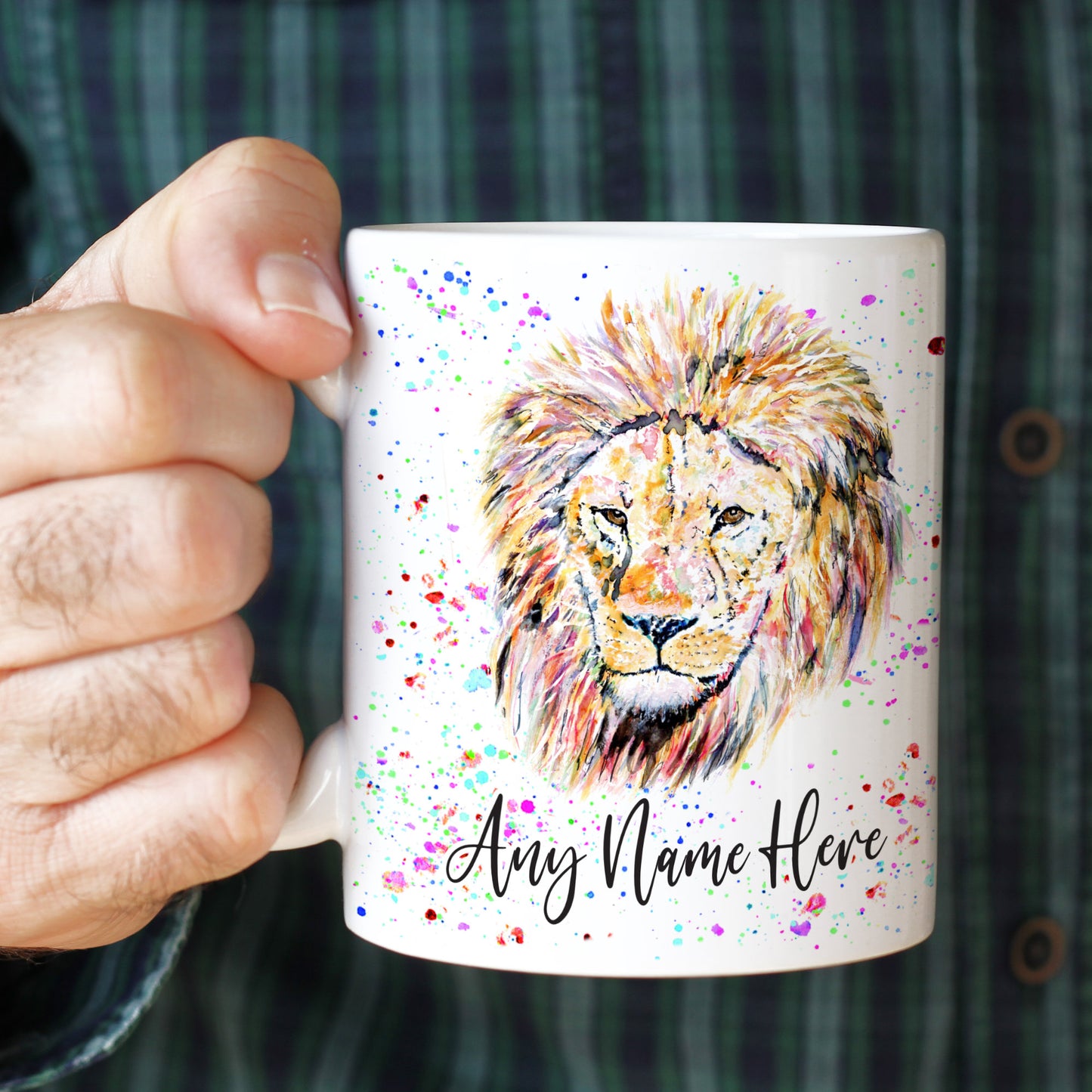 Personalised Lion Mug - Mug Gift for Wild Animal Lover