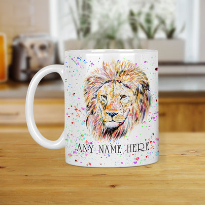 Personalised Lion Mug - Mug Gift for Wild Animal Lover