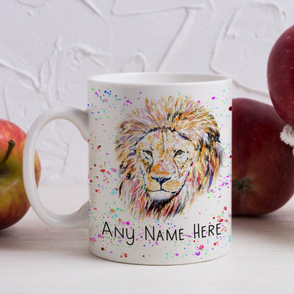 Personalised Lion Mug - Mug Gift for Wild Animal Lover