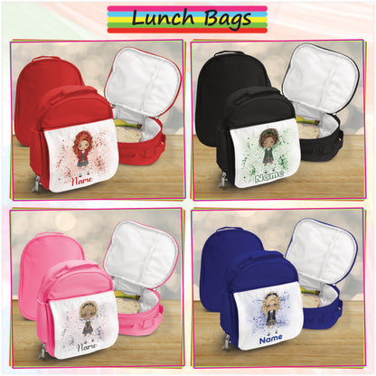 Personalised School Girl Bottle, Backpack and Lunch Bag Bundle