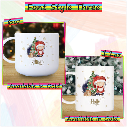 Mrs Claus Personalised Unbreakable Christmas Mug for Kids - Hot Chocolate Mug with Name