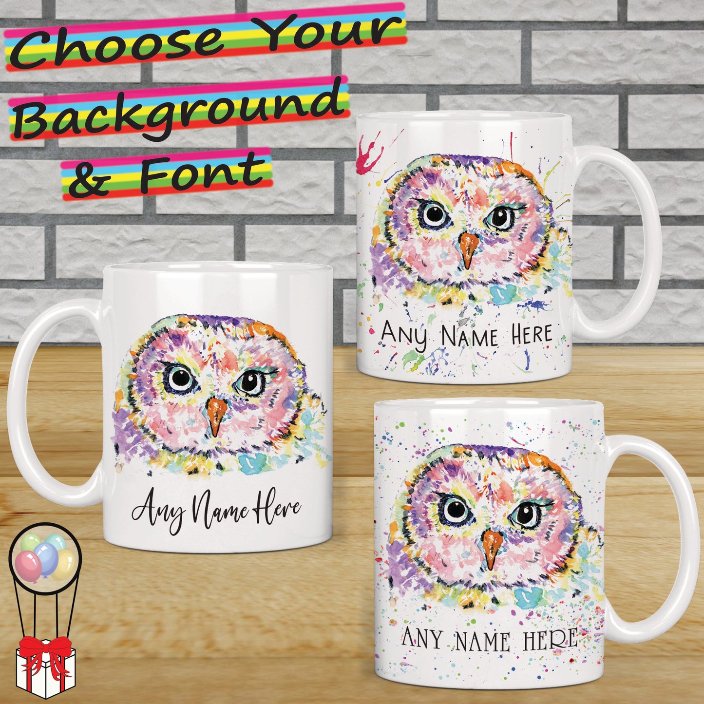 Personalised Owl Mug - Mug Gift for Wildlife Lover