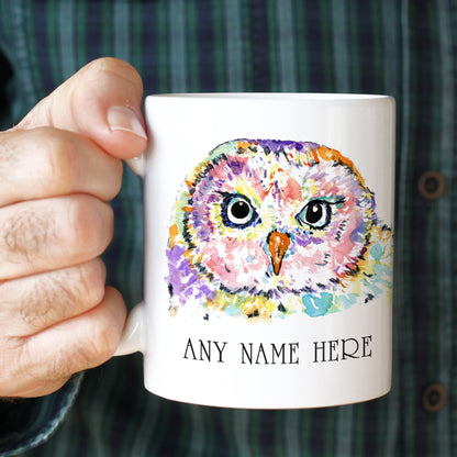 Personalised Owl Mug - Mug Gift for Wildlife Lover