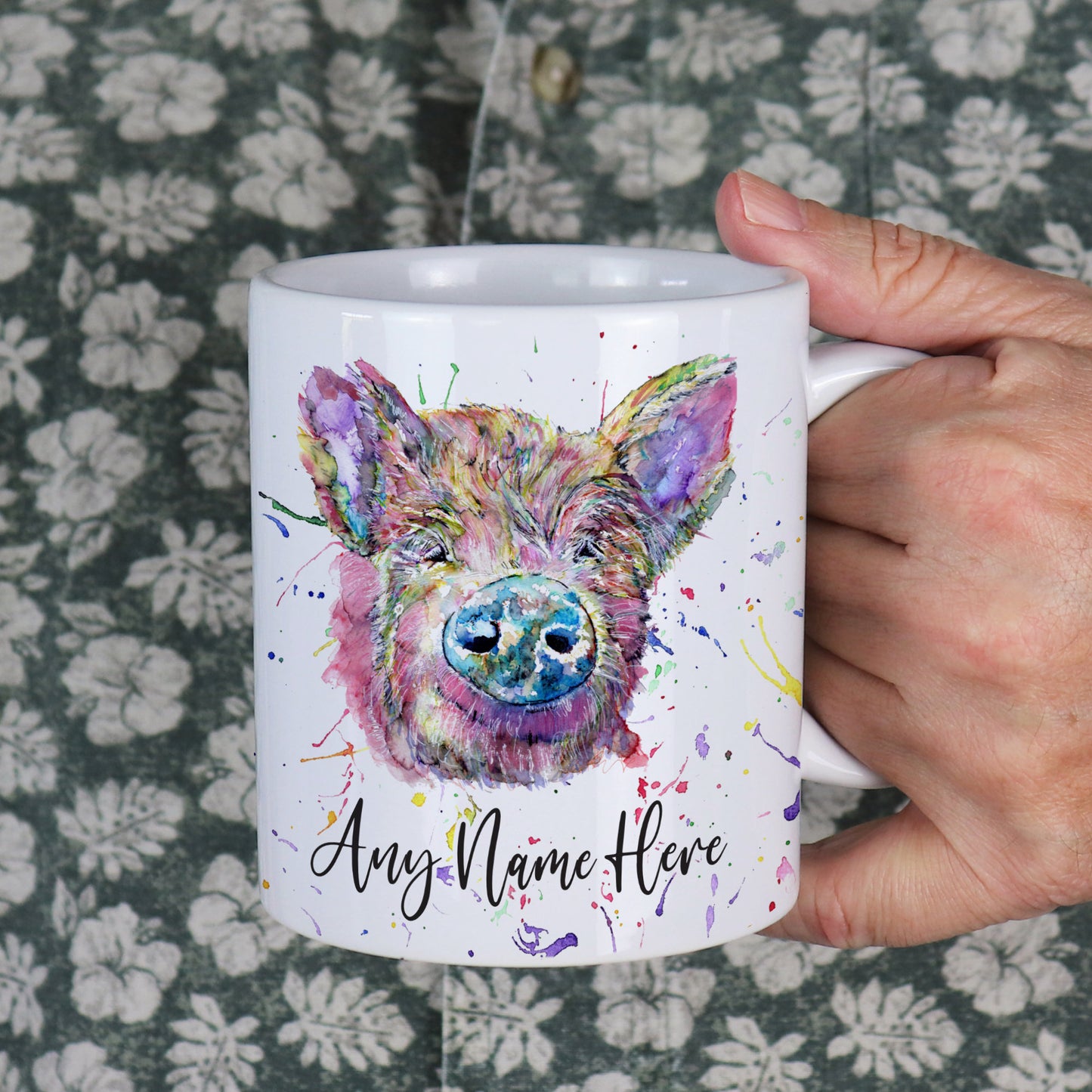 Personalised Pig Mug - Custom Hog Mug for Animal Lover