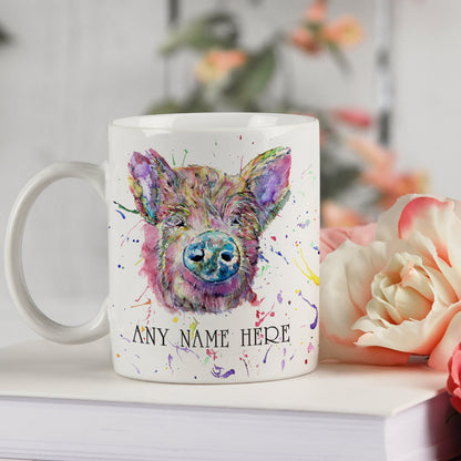 Personalised Pig Mug - Custom Hog Mug for Animal Lover