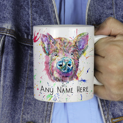 Personalised Pig Mug - Custom Hog Mug for Animal Lover