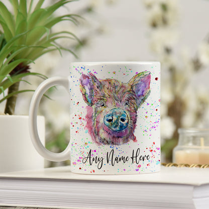 Personalised Pig Mug - Custom Hog Mug for Animal Lover