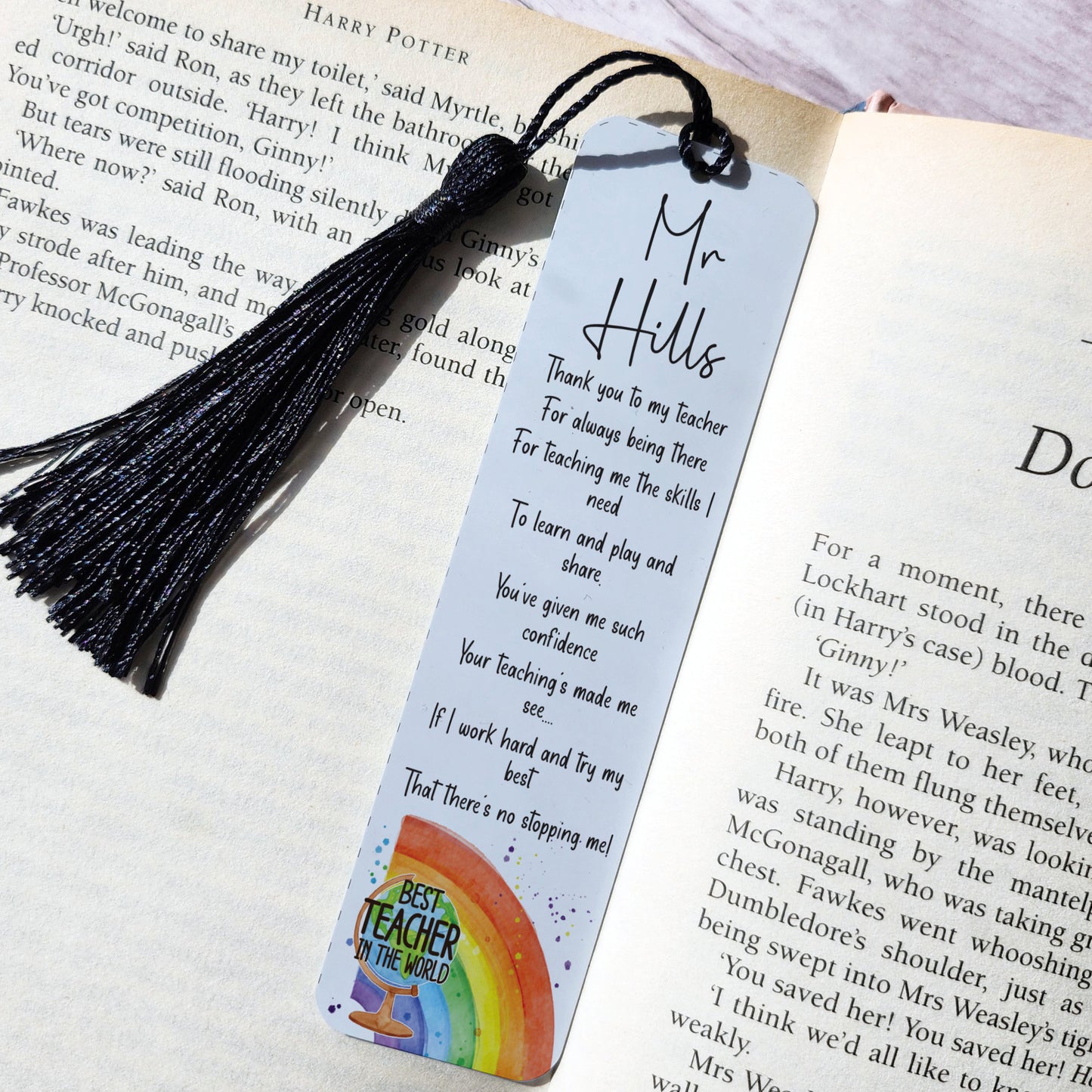 Personalised Best Teacher Bookmark