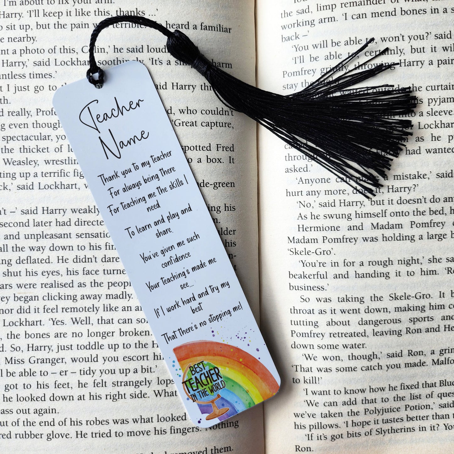 Personalised Best Teacher Bookmark