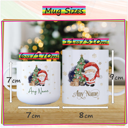 Santa Claus Personalised Unbreakable Christmas Mug for Kids - Hot Chocolate Mug