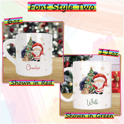 Santa Claus Personalised Christmas Mug for Kids - Hot Chocolate Mug