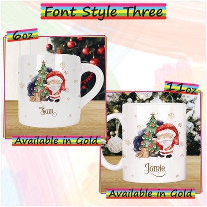 Santa Claus Personalised Christmas Mug for Kids - Hot Chocolate Mug