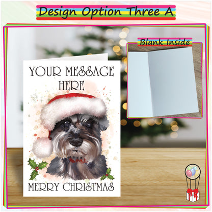 Personalised Schnauzer Christmas Card - Seasonal Greetings Card for Dog Lovers