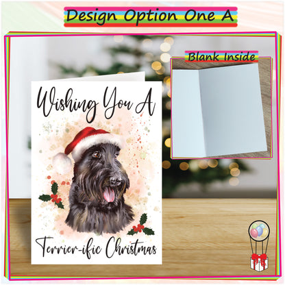 Personalised Scottish Terrier Christmas Card - Seasons Greetings Card for Dog Lovers