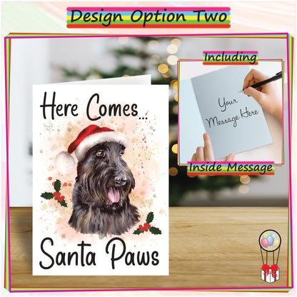 Personalised Scottish Terrier Christmas Card - Seasons Greetings Card for Dog Lovers