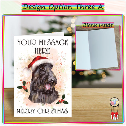 Personalised Scottish Terrier Christmas Card - Seasons Greetings Card for Dog Lovers