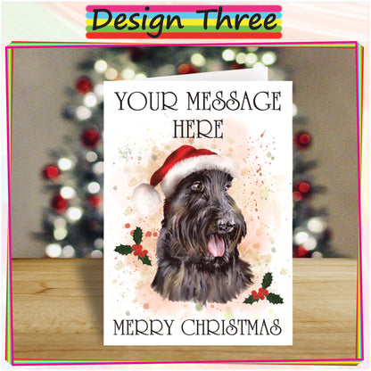 Personalised Scottish Terrier Christmas Card - Seasons Greetings Card for Dog Lovers