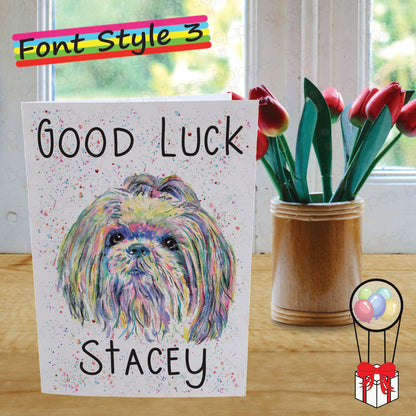 Shih Tzu Card - Personalised Greeting Card for Dog Lover