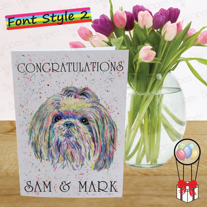 Shih Tzu Card - Personalised Greeting Card for Dog Lover