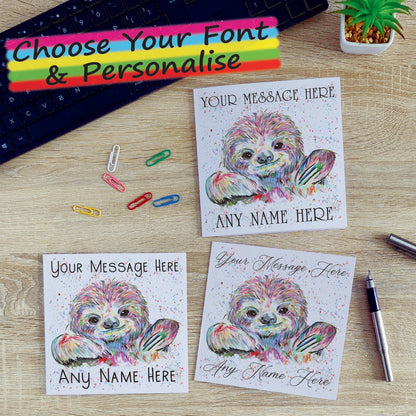 Sloth Card - Personalised Greeting Card for Sloth Fan