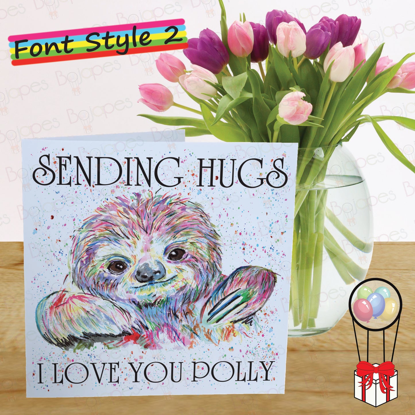 Sloth Card - Personalised Greeting Card for Sloth Fan