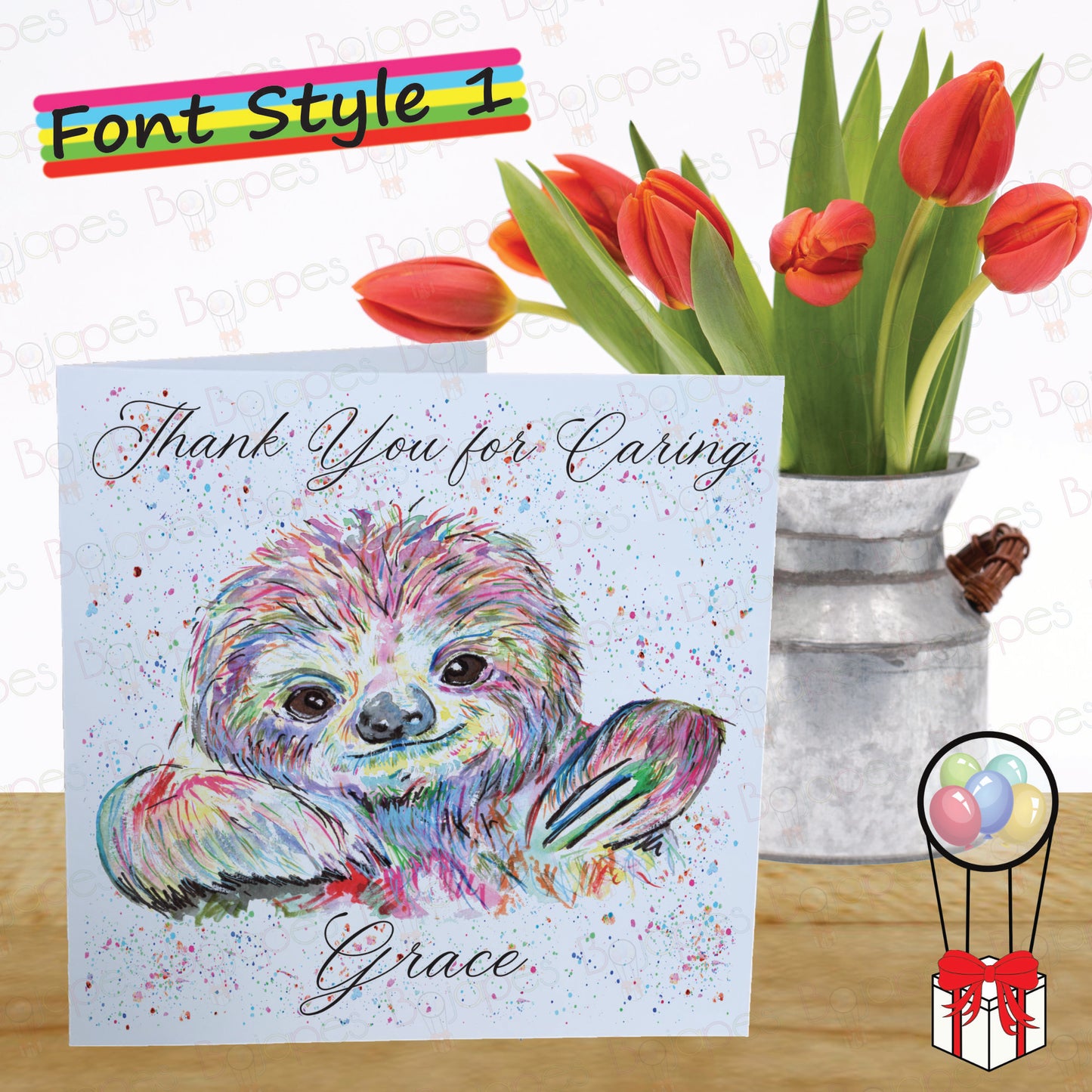 Sloth Card - Personalised Greeting Card for Sloth Fan