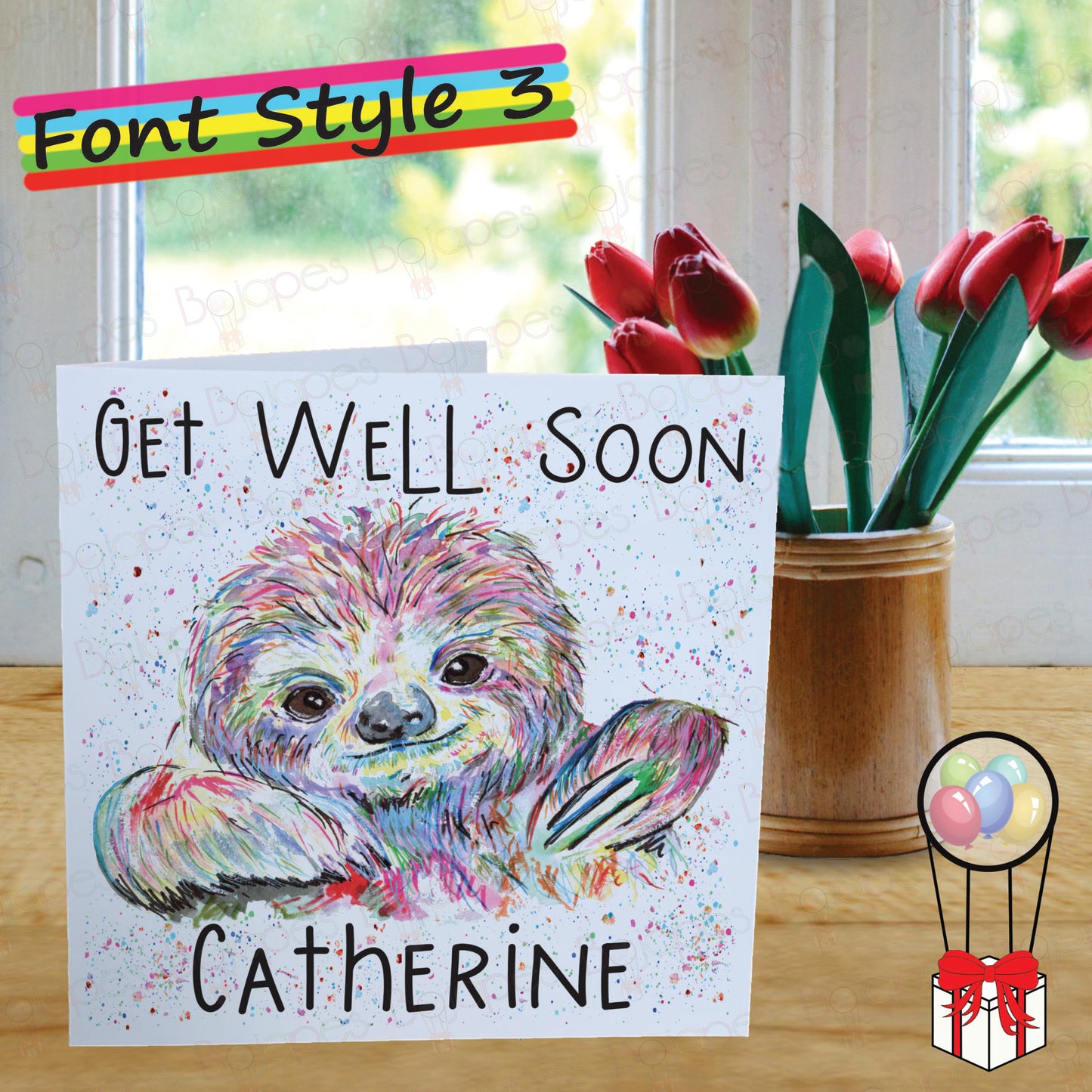 Sloth Card - Personalised Greeting Card for Sloth Fan