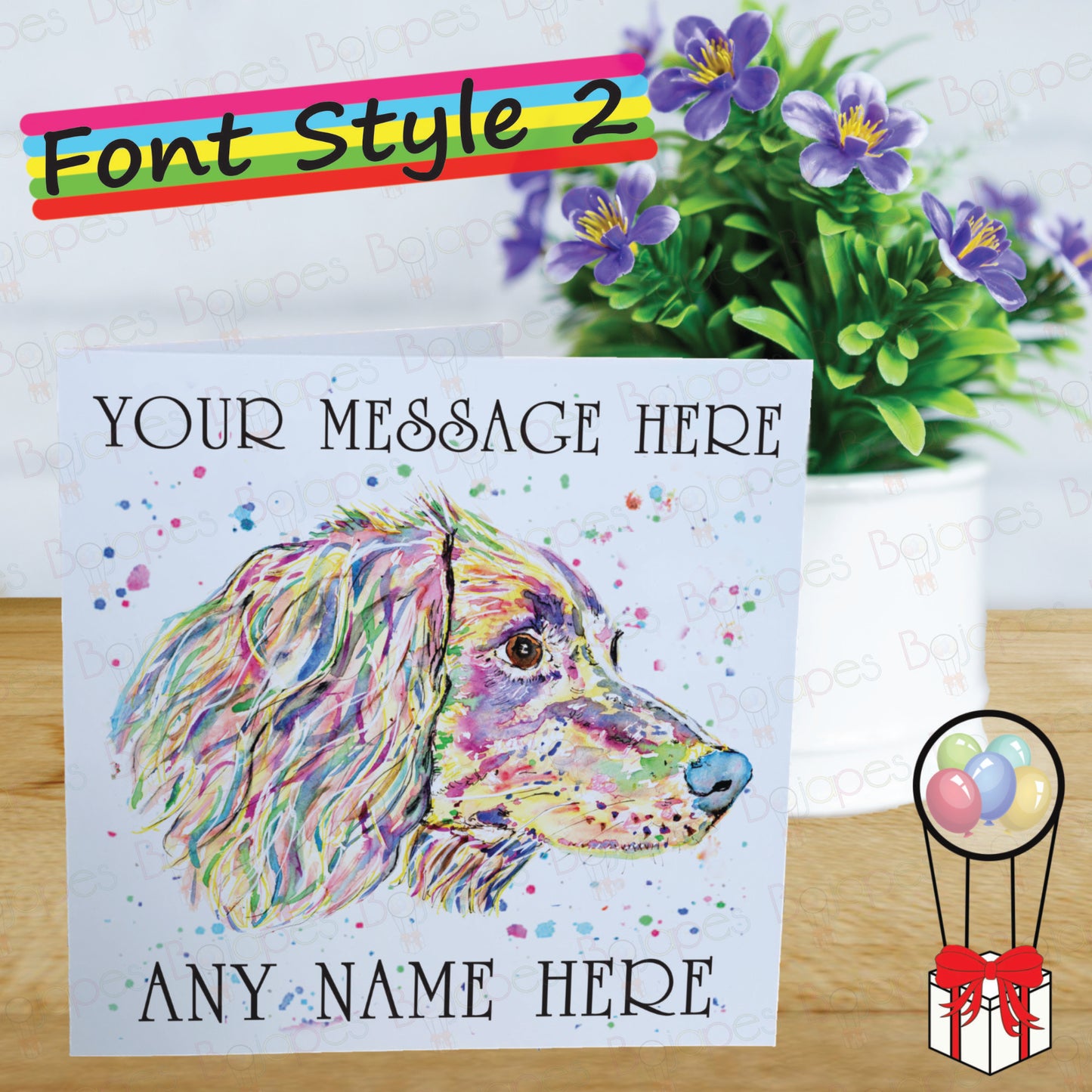 Spaniel Card - Personalised Greeting Card for Dog Lover