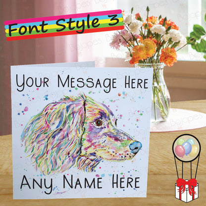 Spaniel Card - Personalised Greeting Card for Dog Lover