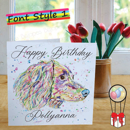 Spaniel Card - Personalised Greeting Card for Dog Lover