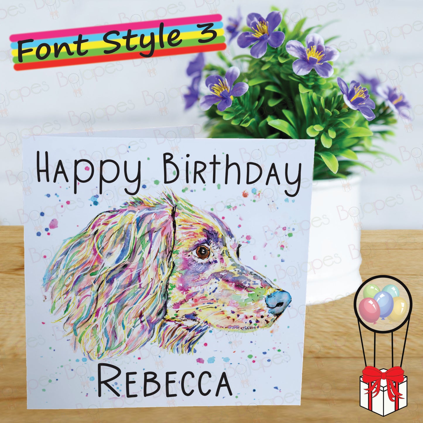 Spaniel Card - Personalised Greeting Card for Dog Lover