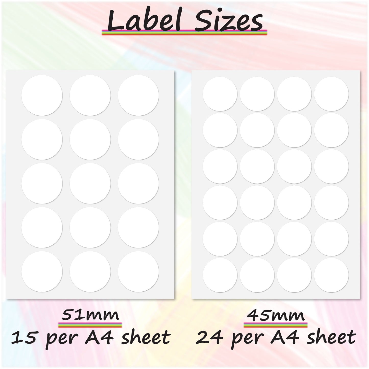 Personalised Logo Stickers - Customised A4 Sheet Circle Round Stickers