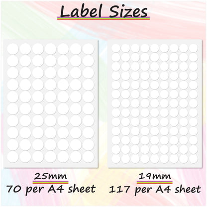 Personalised Logo Stickers - Customised A4 Sheet Circle Round Stickers